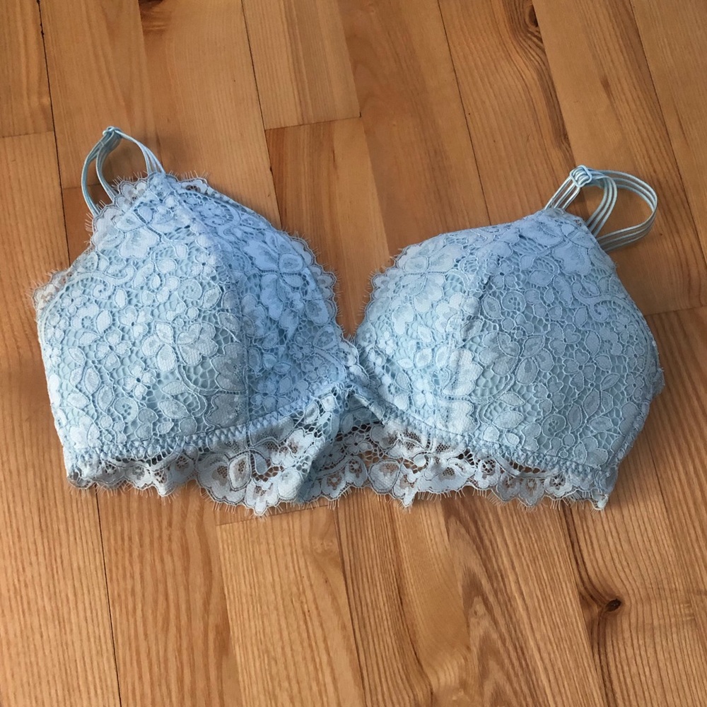 Blue Lace Triangle Bralette